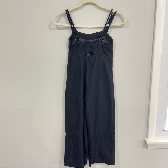 ZARA Kids Navy PINSTRIPE CORSET JUMPSUIT size 8 - Picture 3 of 6